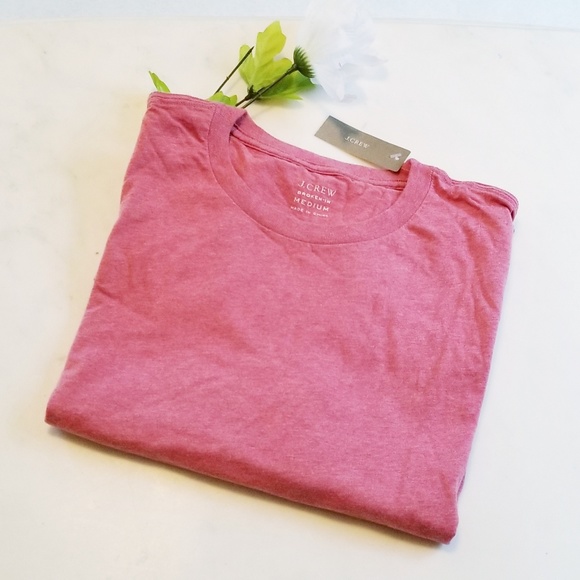 J. Crew Tops - J CREW NWT Ladies Medium "Broken In" Tee Salmon